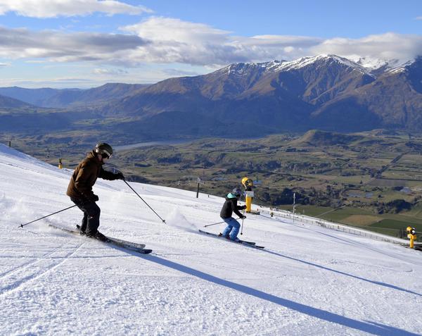Skiers making the most of fantastic spring skiing conditions at Coronet Peak
